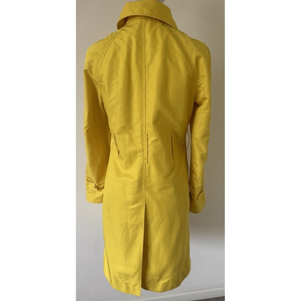 Tory Burch Trench/Raincoat Collared Button Up Women's Size 2 Yellow - Picture 3 of 13